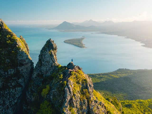 Island of Mauritius panoramic view, Mauritius, Africa.
