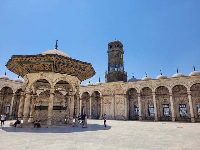 The Alabaster Mosque (Mosque of Muhammad Ali) panoramic view, Cairo, Egypt.