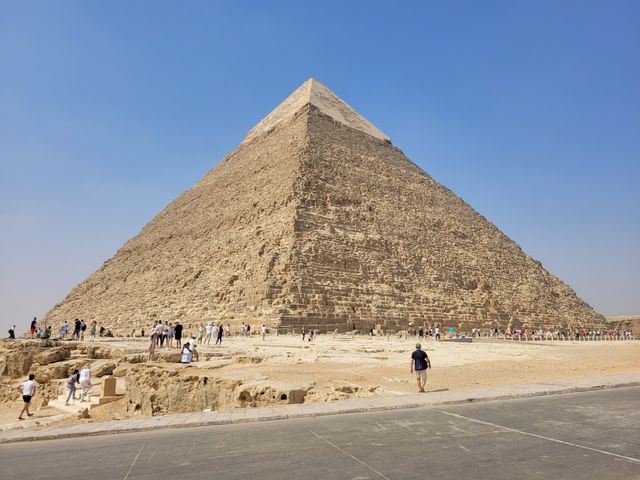 The Pyramids of Giza panoramic view, Giza, Cairo, Egypt.