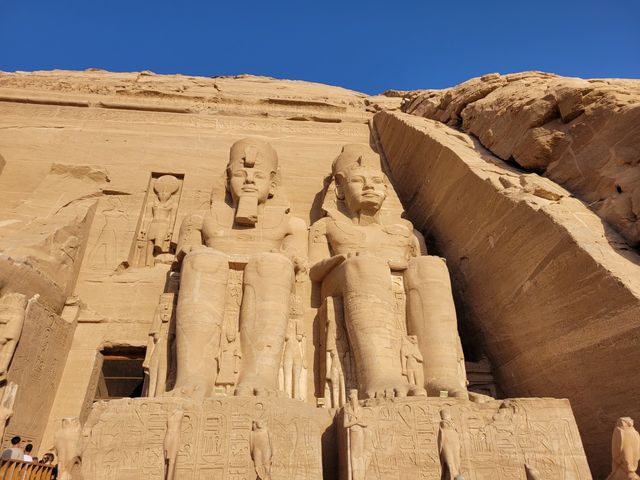 Temple of Abu Simbel panoramic view, Egypt.