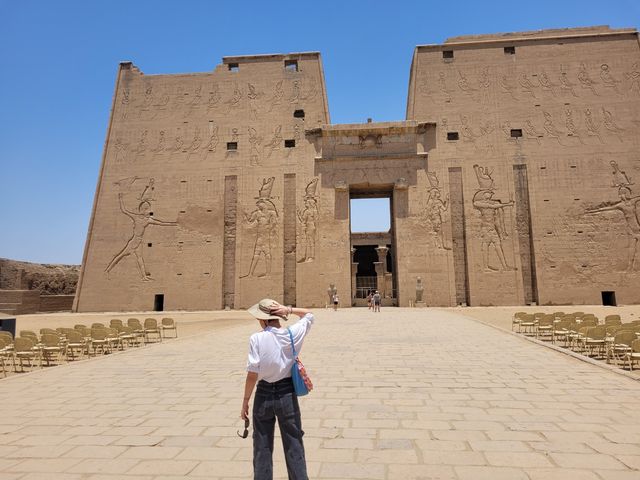 Temple of the God Horus panoramic view, Edfu, Egypt.