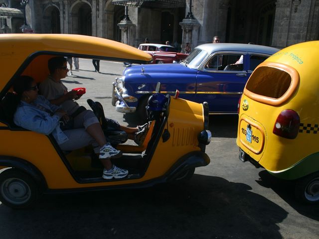 Coco taxi services in Old Havana