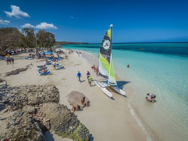 Playa Guardalavaca panoramic view, Holguín, Cuba.