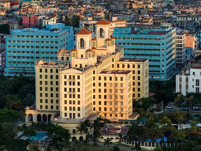 Nacional de Cuba hotel panoramic view, Havana city
