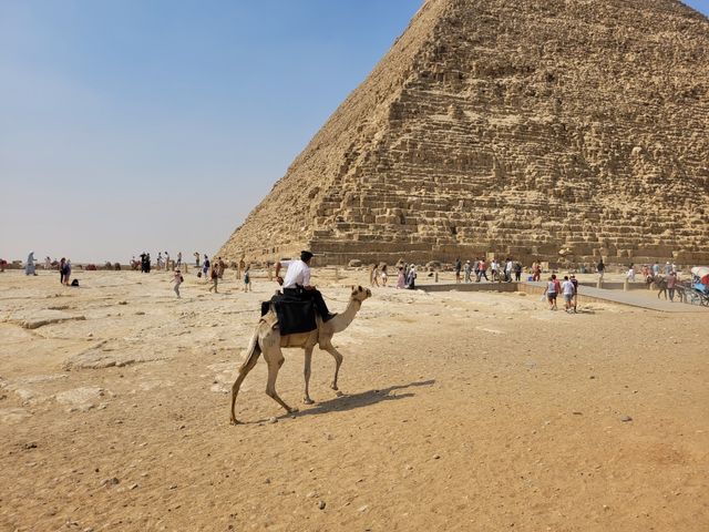 The Pyramids of Giza panoramic view, Giza, Cairo, Egypt.