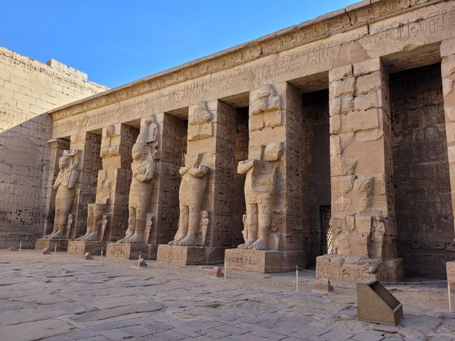 The Madinat Habu Temple, home to the Mortuary Temple of Ramses III, Luxor, Egypt.