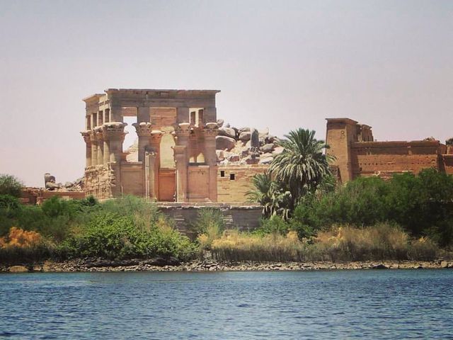 Temple of Philae dedicated to the cult of the goddess Isis, Aswan, Egypt.