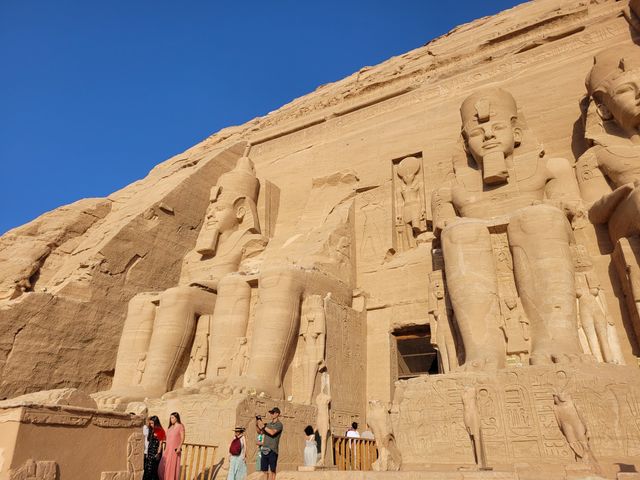 Temple of Abu Simbel panoramic view, Egypt.