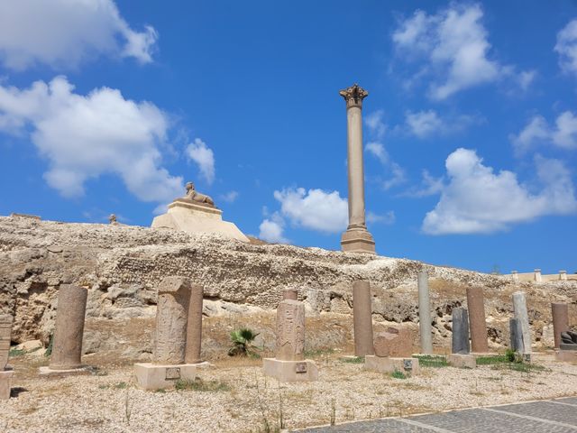 Temple of Pompeius's Pillar, panoramic view, Alexandria, Egypt.