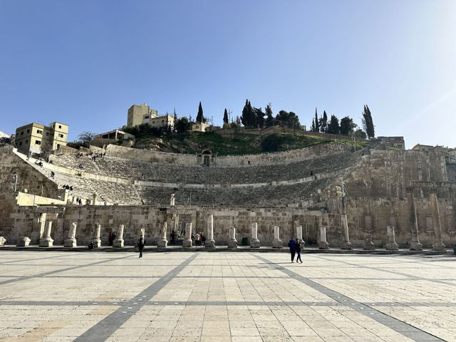 The Roman Theather panoramic view, Amman, Jordan. 