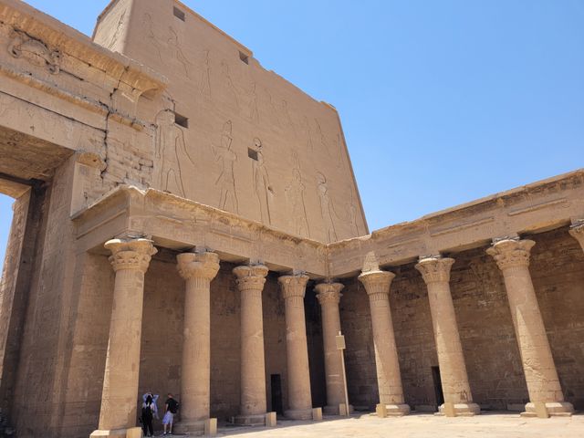 The Temple of Horus panoramic view, The temple of Edfu is the largest temple dedicated to Horus, Egypt.