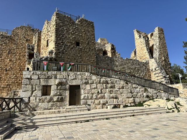 Ajloun Castle panoramic view, a 12th-century Muslim castle, Jordan. 