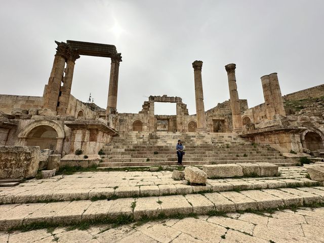 The Roman Ruins of Jordan's Jerash panoramic view, Jerash, Jordan. 