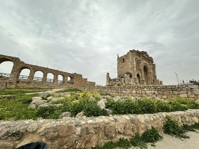 The Roman Ruins of Jordan's Jerash panoramic view, Jerash, Jordan. 