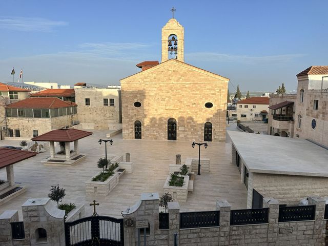 St. George's Church panoramic view, Madaba, Jordan. 