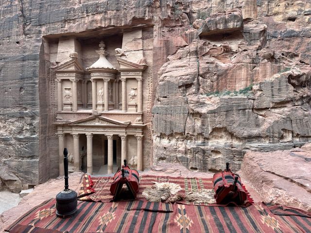 Petra Archaeological Site panoramic view, Wadi Musa, Jordan. 