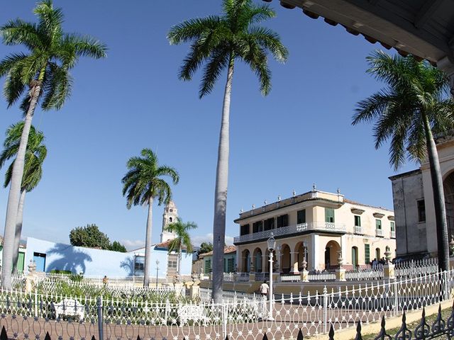 Romantic museum at Trinidad mayor square panoramic view