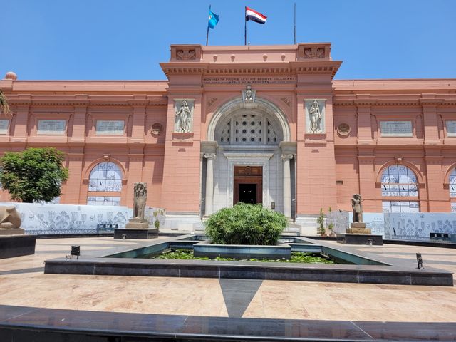 Egyptian Museum Cairo panoramic view, has the largest collection of Pharaonic antiquities in the world, Egypt