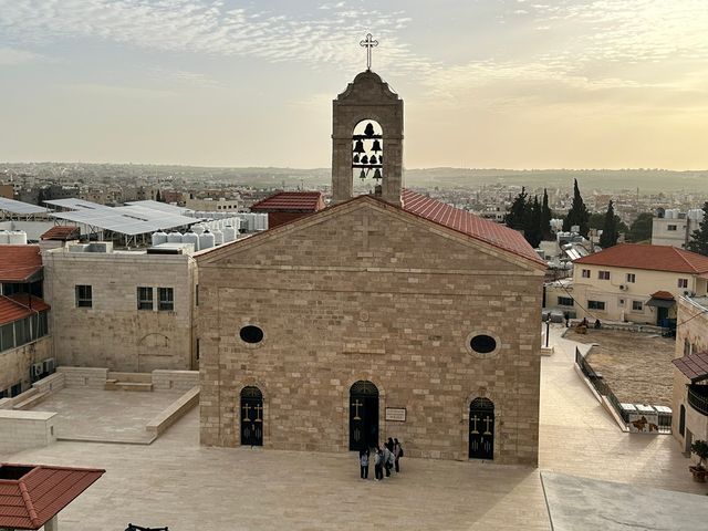 St. George's Church panoramic view, Madaba, Jordan. 