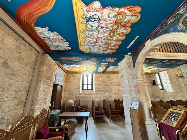 St. George's Church panoramic view, Madaba, Jordan. 