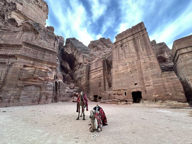 Petra Archaeological Site panoramic view, Wadi Musa, Jordan. 