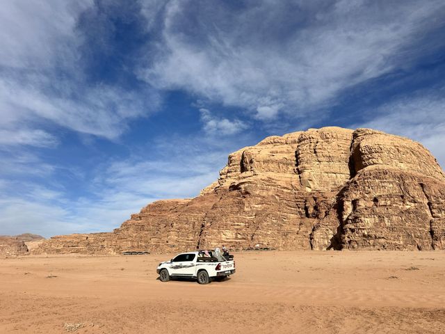 Wadi Rum Protected Area panoramic view, Jordan. 