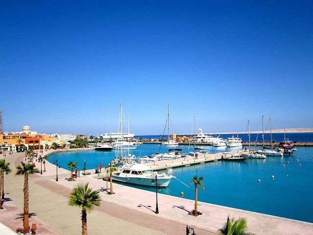 Hurghada beach panoramic view, Red Sea, Egypt.