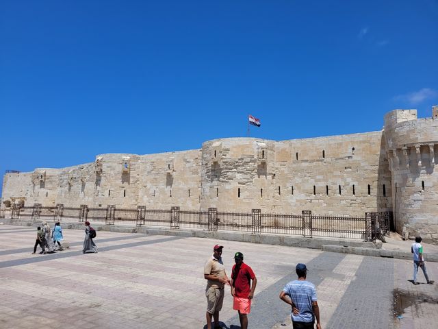 The Qaytbay Castle panoramic view, Alexandria, Egypt.
