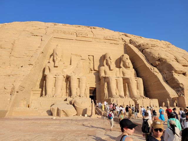 Temple of Abu Simbel panoramic view, Egypt.