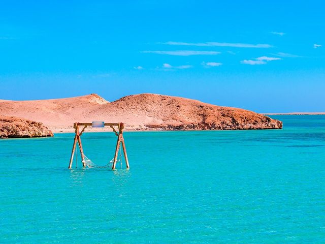 Hurghada beach panoramic view, Red Sea, Egypt.
