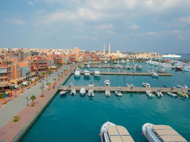Hurghada beach panoramic view, Red Sea, Egypt.