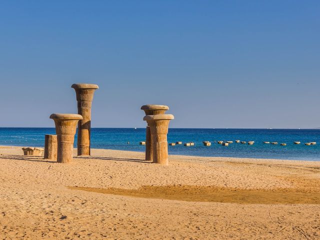 Hurghada beach panoramic view, Red Sea, Egypt.