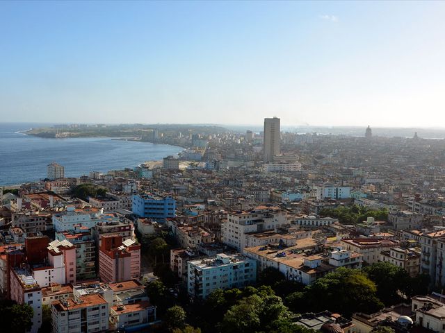 Havana city aereal panoramic view
