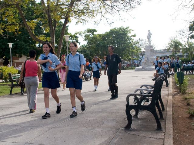 Calixto García central park panoramic view, Holguín city