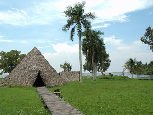 A replica of an Indian village, Guamá tourist park, Matanzas