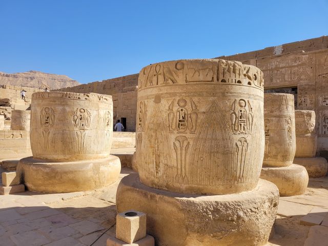 The Medinet Habu Temple panoramic view, Luxor, Egypt.