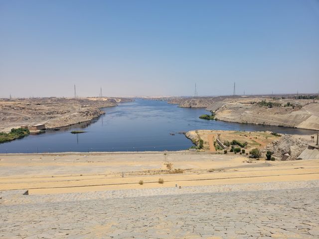 Aswan High Dam panoramic view, Aswan, Egypt.