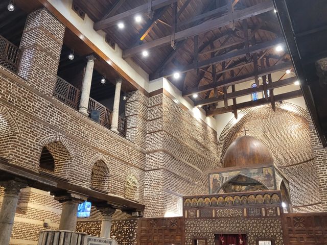 Saint George's Church interior view, Coptic Quarter, Cairo, Egypt.