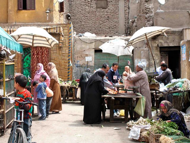 The vibrant atmosphere of Khan el Khalili Bazaar, the most famous market in Egypt and the Middle East.