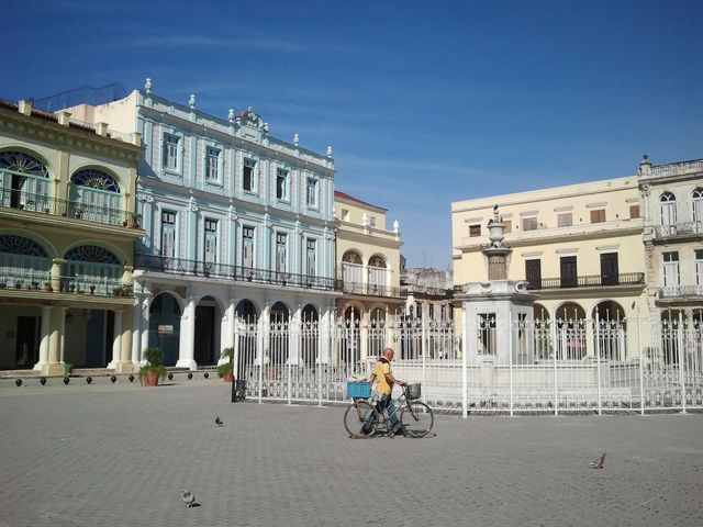 Plaza Vieja square panoramic view, Old Havana, Havana, Cuba. MOTORCYCLE TOUR FROM HAVANA TO CAYO COCO.