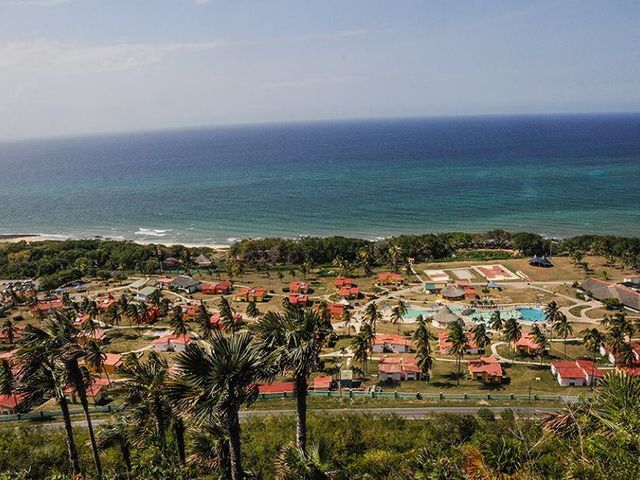 Playa Jibacoa panoramic view, Santa Cruz del Norte, Mayabeque, Cuba. MOTORCYCLE TOUR FROM HAVANA TO CAYO COCO.