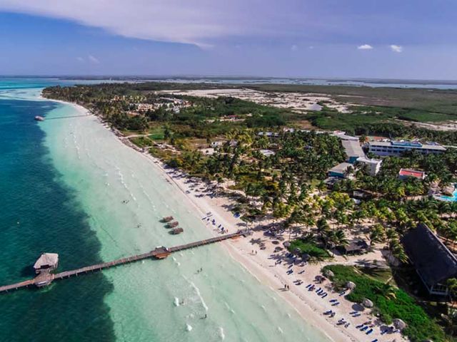 Cayo Coco beach panoramic view, Ciego de Ávila, Cuba. MOTORCYCLE TOUR FROM HAVANA TO CAYO COCO.