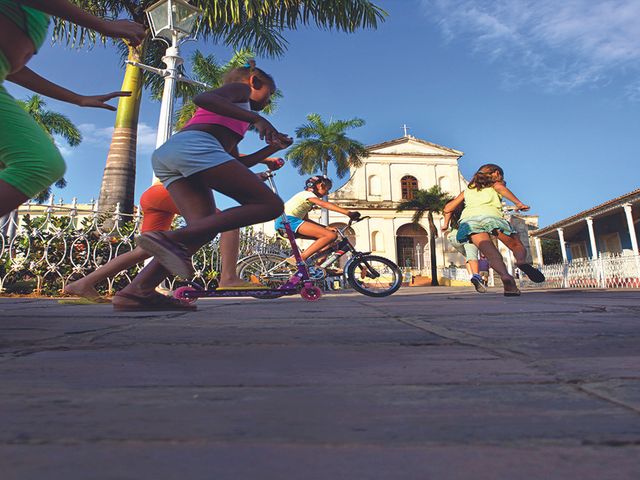 Trinidad mayor square panoramic view, Trinidad city