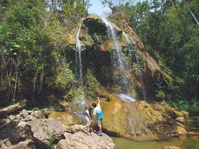 Stunning 21-meter-high Soroa waterfall view