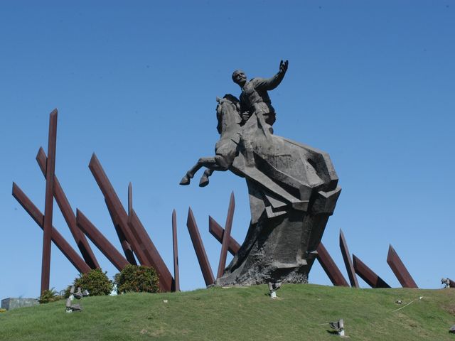 Antonio Maceo revolution square panoramic view, Santiago de Cuba city