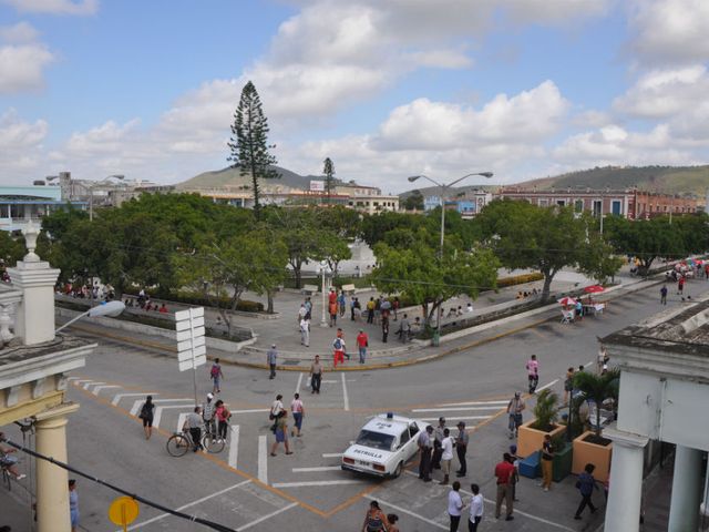 Calixto Garcia iñiguez central park panoramic view, Holguín, Cuba.