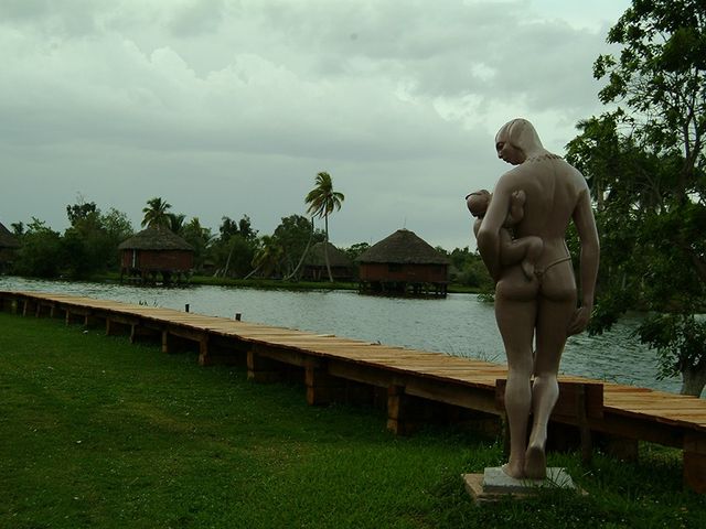 A replica of an Indian village, Guamá tourist park