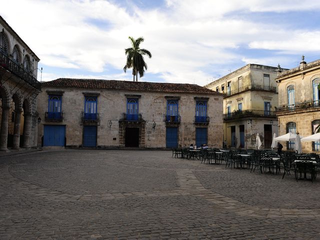 Cathedral square of Havana panoramic view
