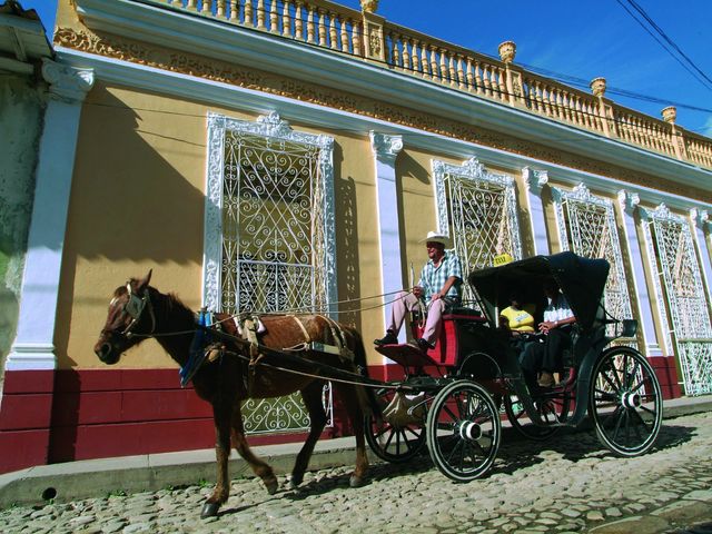 Canter by horse and cart through the streets of Trinidad