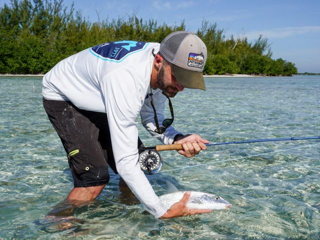 Bonefish (Macabi) fly Fishing in Salinas de Brito, Zapata peninsula, Matanzas, Cuba.